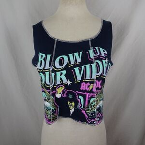 AC / DC Blow up Your Video Women Crop Top Size L
